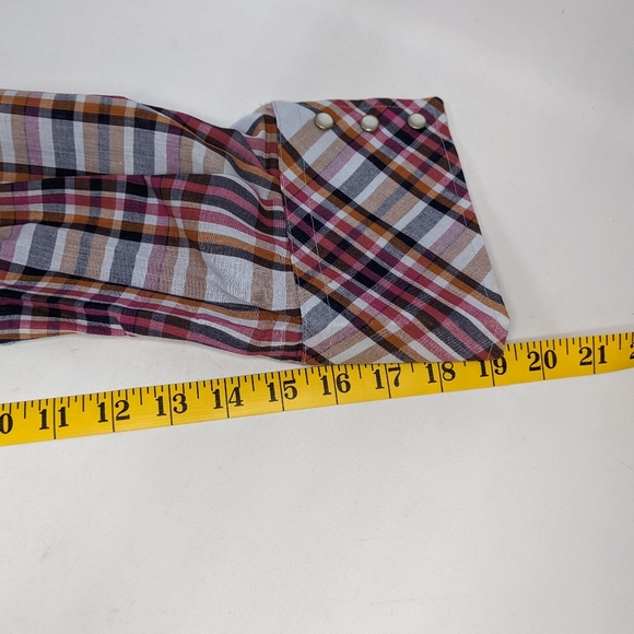 Plaid Wester Pearl Button Down, K- Mart, Vintage, Medium - Picture 13 of 16